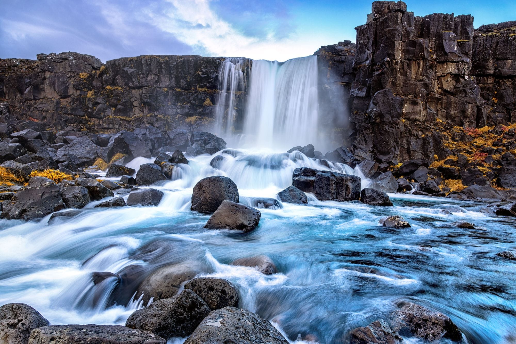 Thingvellir Oxara Waterfall - Rixipix
